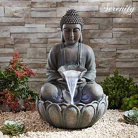 Serenity Bronze Sitting Buddha Water Feature